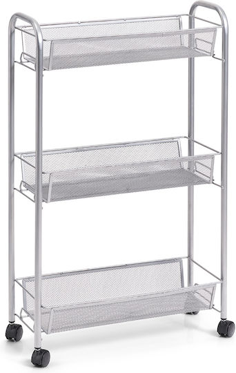 Zeller Metallic Kitchen Rack 3 Tiers Gray 44x17x70.5cm