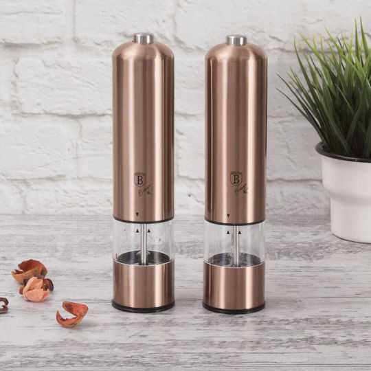 Berlinger Haus Metallic Line Set Electric Râșnițe Condimente Inox Rose Gold Collection 2buc