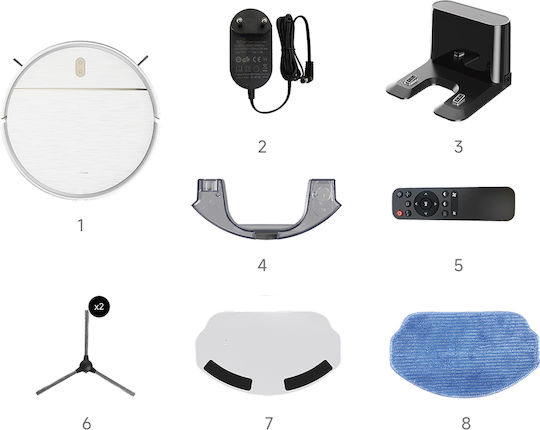 Deerma Deerma DEM-S40 Robot Vacuum Cleaner with Laser Mapping and 7000Pa Suction Power White