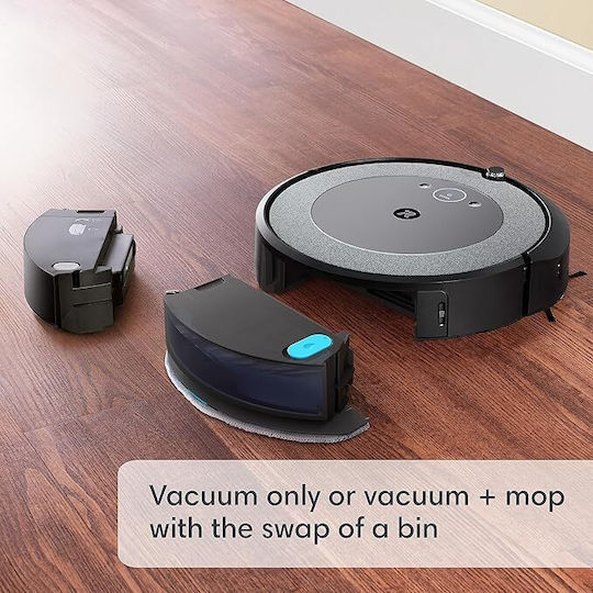 iRobot Roomba Combo I5+ Σκούπα Ρομπότ με Έξυπνη Πλοήγηση Μαύρη