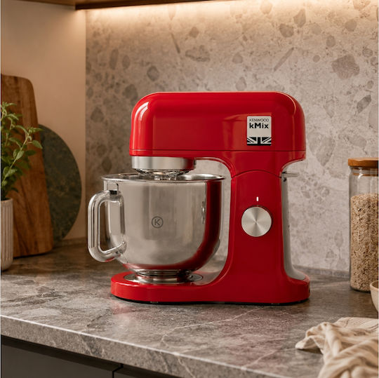 Kenwood kMix Mixer Planetar 1000W Cu Bol Inox 5L Tot Roșu