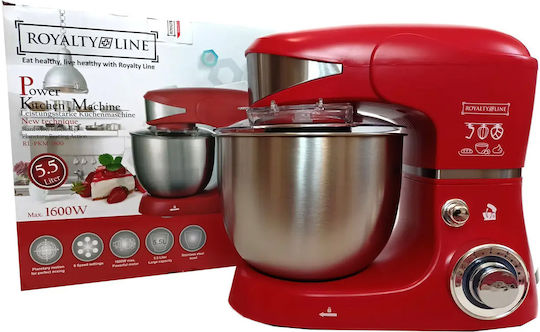 Küchenmaschine 1600W mit Rostfreiem Schüssel 5,5l Rote