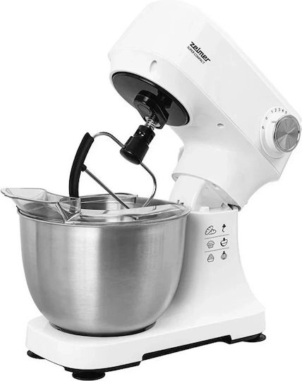 Küchenmaschine 600W mit Rostfreiem Schüssel 3,5l Weiße
