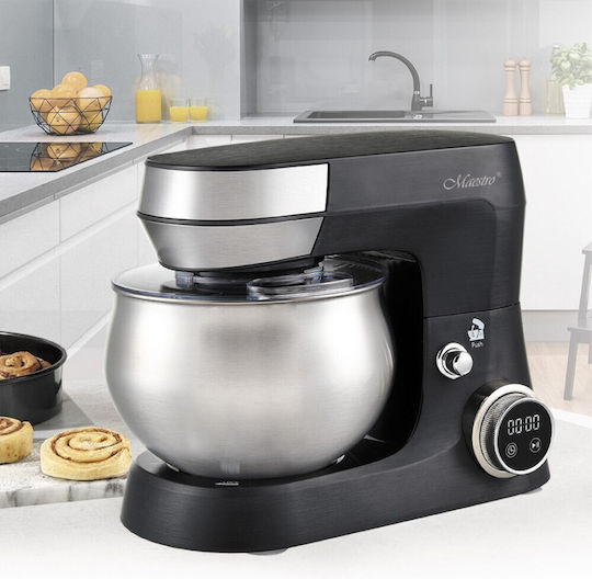 Maestro Maestro Stand Mixer 1300W with Stainless Bowl 5lt Black