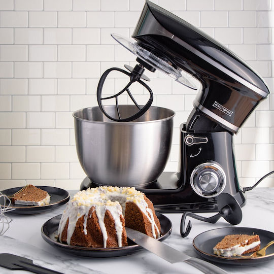 Küchenmaschine 1900W mit Rostfreiem Schüssel 6,5l Schwarze