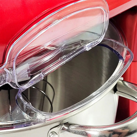 Küchenmaschine 2100W mit Rostfreiem Schüssel 7,5l Rote