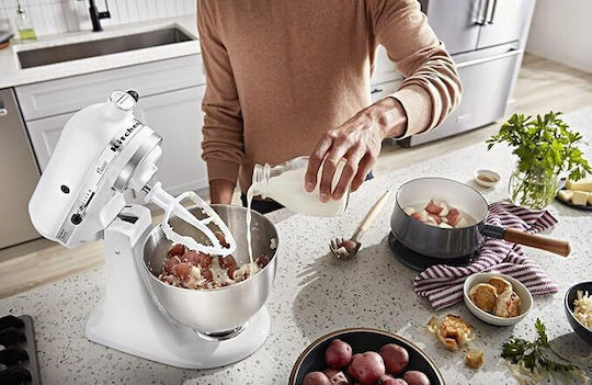 Kitchenaid Κουζινομηχανή 275W με Ανοξείδωτο Κάδο 4.30lt Λευκή