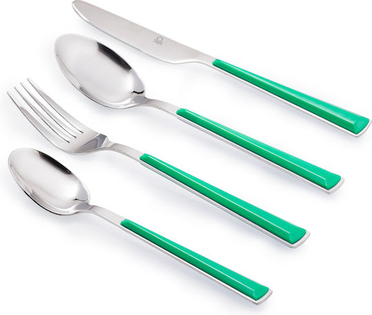 Benetton Rainbow Besteckset Edelstahl Grün 24Stück