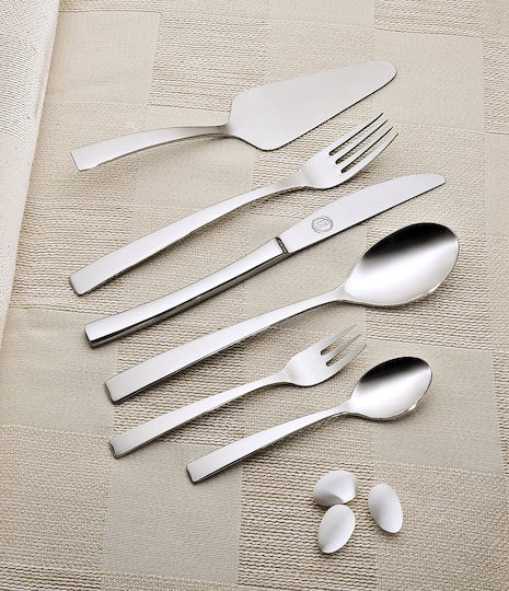 Cryspo Trio Move Cutlery Set Stainless Silver 72pcs with Suitcase