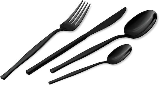 Berlinger Haus Shiny Besteckset Edelstahl Schwarz 24Stück
