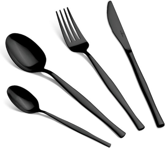 Berlinger Haus Shiny Besteckset Edelstahl Schwarz 24Stück