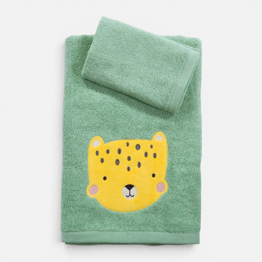 Nef-Nef Homeware Сет Спални Чаршафи Единични с Ластик Памучни Jungle Green 100x232cm 3бр
