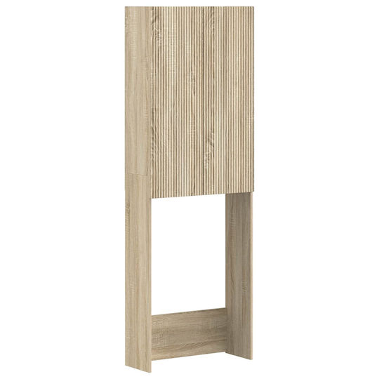 vidaXL 896697 Dulap Coloană de Baie de Pardoseală pentru Mașină de Spălat 66x25.5x190cm Sonoma