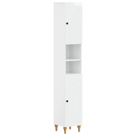vidaXL Coloană de baie de podea M30xL31xÎ190cm Albă