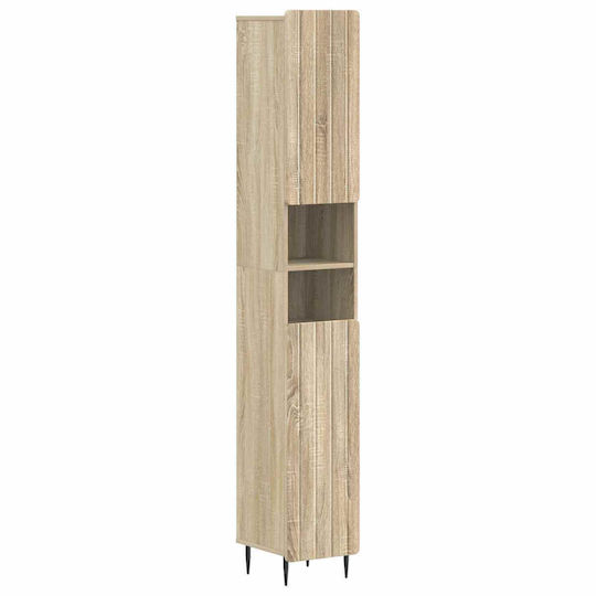 vidaXL Στήλη Μπάνιου Δαπέδου 30x31x189.5cm Sonoma