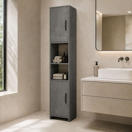 Megapap Vero Στήλη Μπάνιου Δαπέδου Μ35xΒ29.6xΥ180cm Γκρι