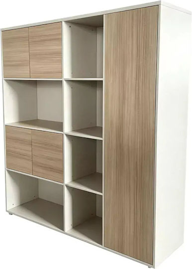 Chidi Bücherregal Boden Holz Beiges 160x40x200cm Chidi Bücherregal Boden Holz Beiges 160x40x200cm