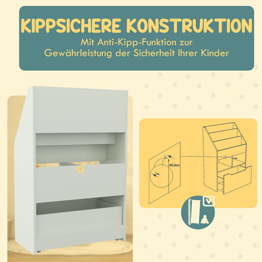 Bücherregal Boden Grün 60x29.9x90cm