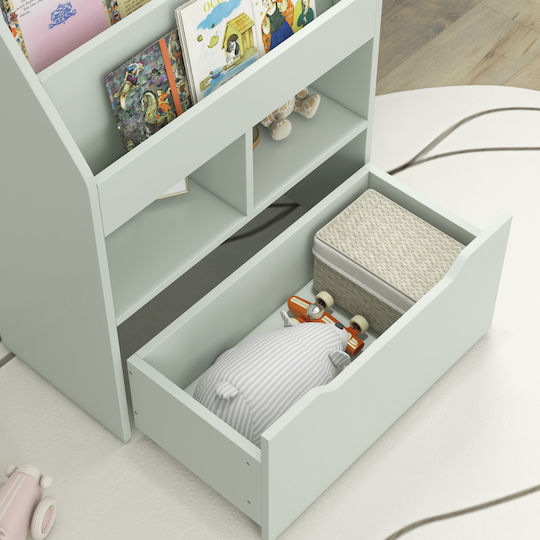 Bücherregal Boden Grün 60x29.9x90cm