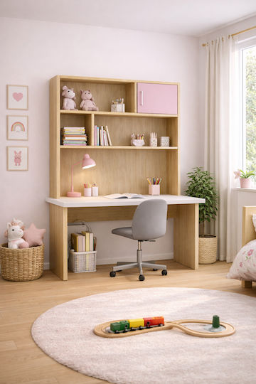 14 Regal Wandhalterung Oak-Pink 100x30x100cm