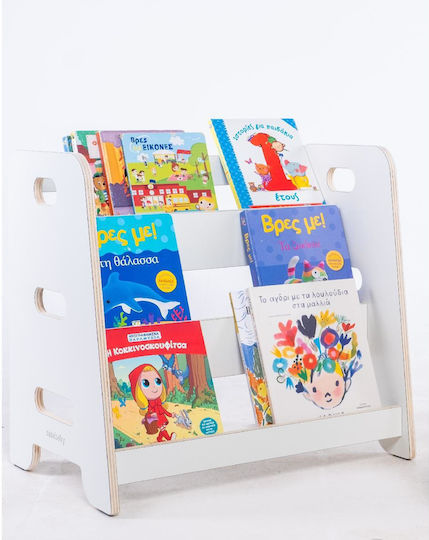 Public Bücherregal Boden Weiß 63x46x60cm