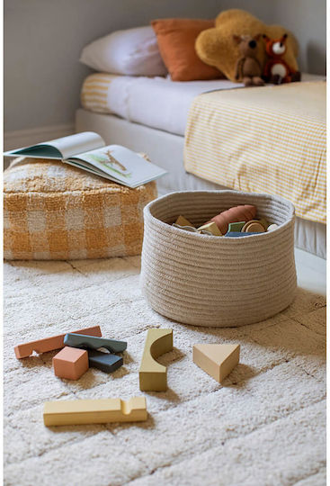 Fotolii Puf Bolster Impermeabil Vichy Ecru 40x40x20cm