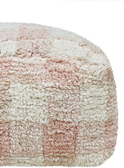 Fotolii Puf Bolster Impermeabil Vichy Roz 40x40x20cm