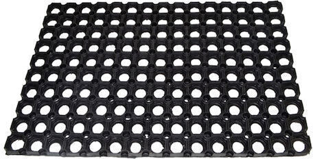 Sidirela Fußmatte aus Gummi Ring Schwarz 50x80cm