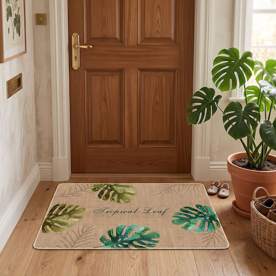 Fußmatte Miami 50x80 cm Küchen Rutschfest Absorber Oberfläche Leinen Rattan Nr 6