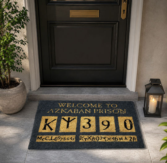Pyramid International Πατάκι Εισόδου από Κοκοφοίνικα Welcome Μαύρο 40x60εκ.
