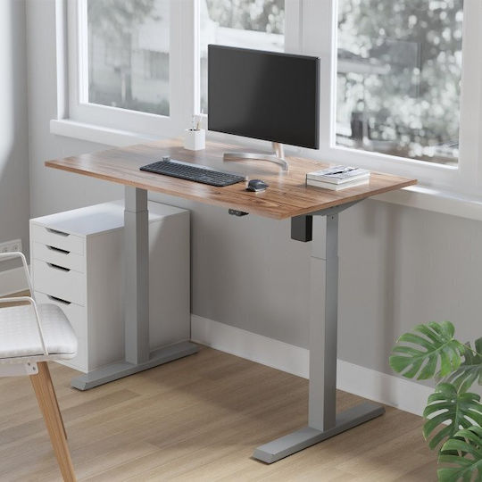 Ergo Office Поставка за бюро от Метал с Регулатор Grey 123см