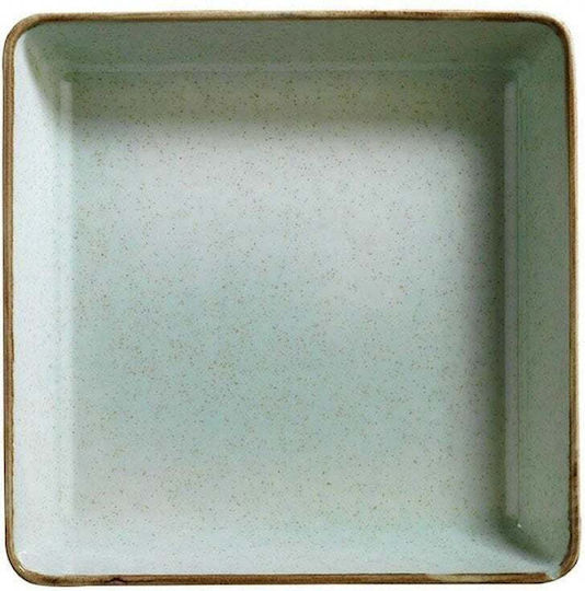 Max Home Serving Bowl Square made of Porcelain Green 13x13cm