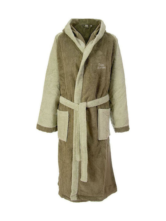Dimcol 4020 Hooded Bathrobe Beige 450gr/m²