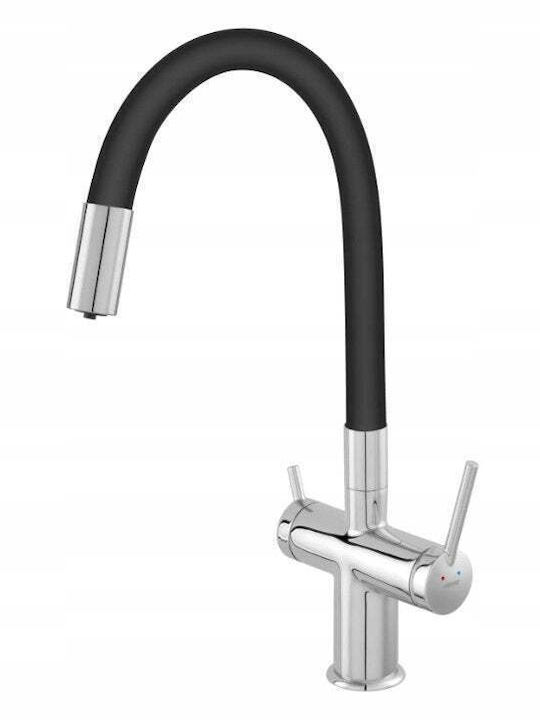 Ferro Filtrata Schwarze Küchenarmatur Zähler