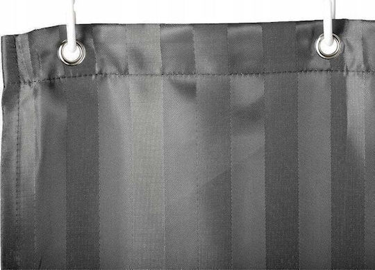 Wenko Plain Shower Curtain 180x200cm Black