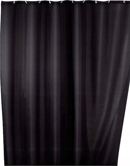 Wenko Plain Shower Curtain 180x200cm Black