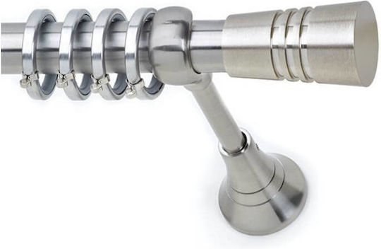 Anartisi Metallisch Vorhangstange S24 Einfach Φ25mm 200cm Nickel Satin