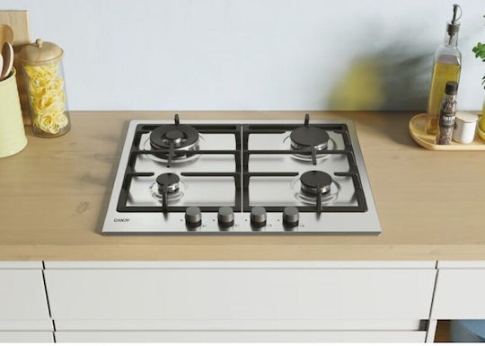 Candy Idea Εστία Υγραερίου Αυτόνομη Inox 59.5x51εκ. Ασημί