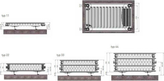 Termolux Classic Panel Radiator Body Double-column 22/600/1600 1855.02kcal/h