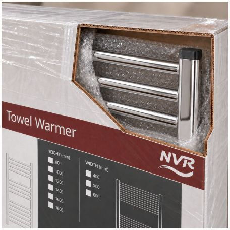 Bathroom Radiator Towel Rail NVR 400x1000 450 Kcal/h Chrome Straight
