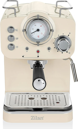 Zilan Еспресо Кафемашина 1100W Налягане 15bar Бежова ZLN2992