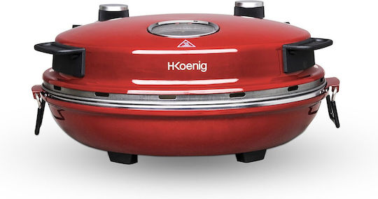 HKoenig Παρασκευαστής Πίτσας 1200W Κόκκινος