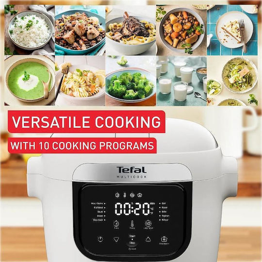 Tefal Multicook Basic Multifunktionskocher 700W mit Kapazität 6Es Weißer