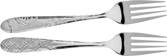 HOMie Gabel-Set Tabelle Metall Silber 20cm 6Stück