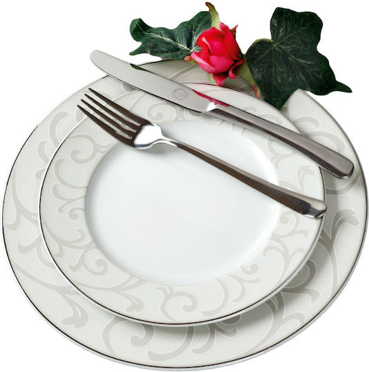 Cryspo Trio Loren Beige Porcelain Dinnerware Set 20pcs