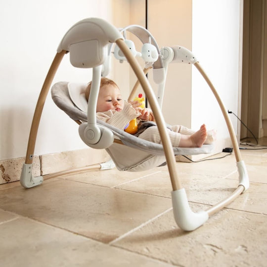 Bo Jungle Elektrisch Baby Relax Schaukel Dolphy mit Musik und Vibration Gray für Kind bis 9kg