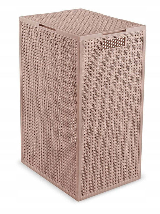Curver Laundry Basket Plastic 60lt with Lid Pink
