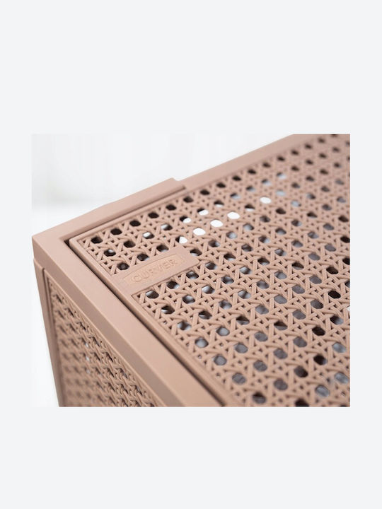 Curver Laundry Basket Plastic 60lt with Lid Pink