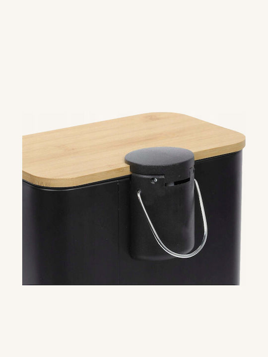 Кош за пране Bamboo 5lt с Капак 20x22.5x28cm Черен