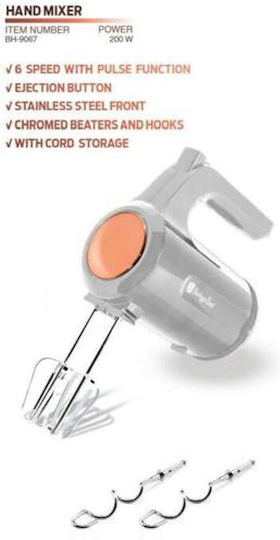 Berlinger Haus Mixer Handmixer 200W Gray
